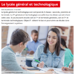 Découverte des formations : le lycée général et technologique